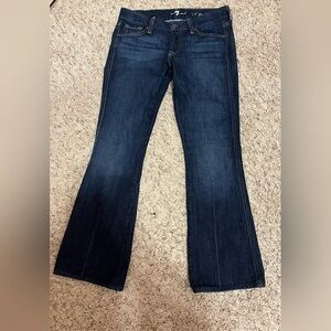 7 For All Mankind Dark Blue Flare Jeans
